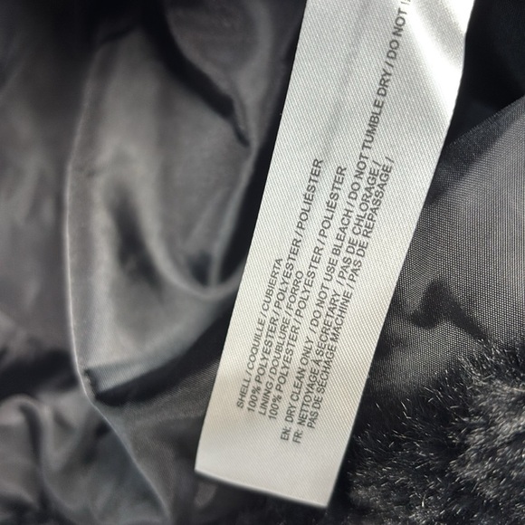 Band of the free Val collard black stunning fir coat jacket Small - Picture 10 of 11